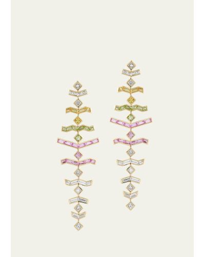 ARK Fine Jewelry Wildflower Vibrations Diamond And Gemstone Earrings - Natural