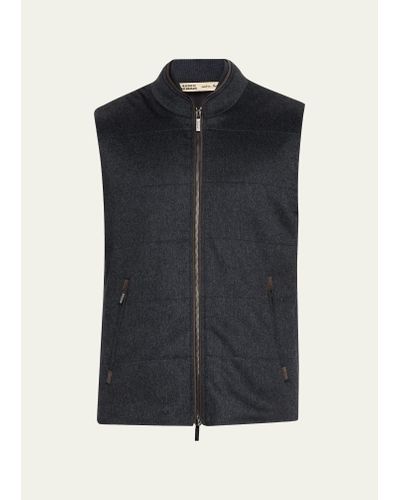 Baldassari Cashmere Full-zip Vest - Black