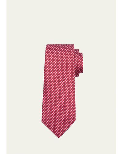 Charvet Assorted Silk Striped Ties - Pink