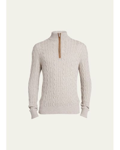 Loro Piana Cashmere Cable-knit Sweater - Natural