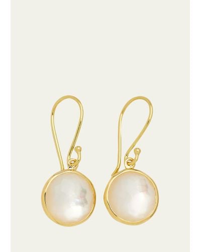 Ippolita Small Single Drop Earrings In 18k Gold - White