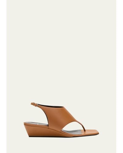 Pierre Hardy Amber Demi-wedge Leather Sandals - Natural