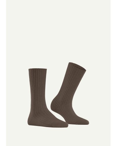 FALKE Ribbed Cashmere-blend Boot Socks - Multicolor