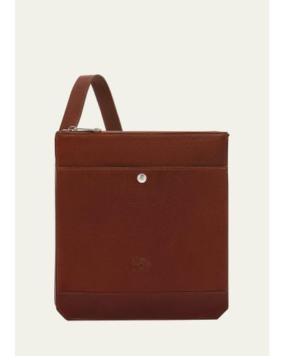 Il Bisonte Meleto Leather Crossbody Bag - Red