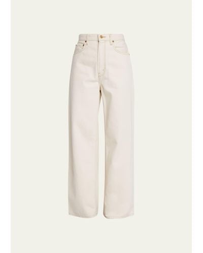 B Sides Elissa High Rise Wide Jeans - Natural