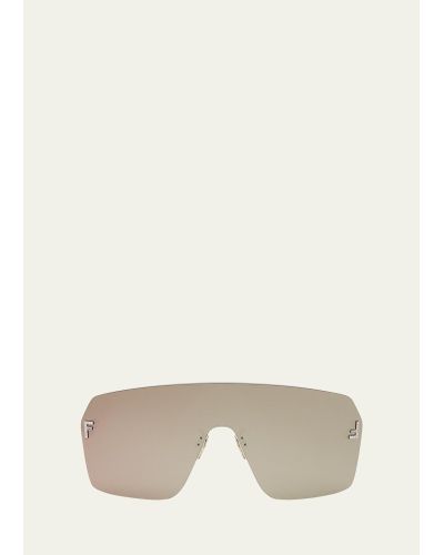 Fendi First Metal Shield Sunglasses - Natural