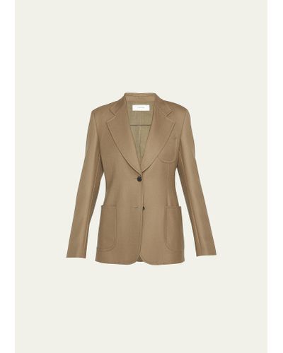 The Row Milto Single-breasted Wool Jacket - Natural