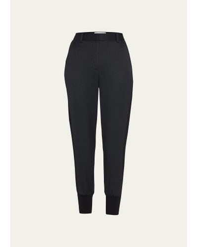 3.1 Phillip Lim Cropped Wool Jogger Pants - Blue