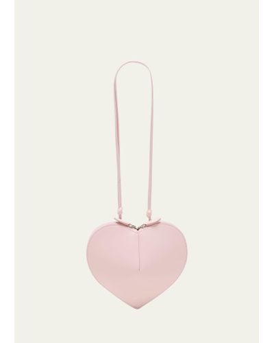 Alaïa Heart Leather Shoulder Bag - Pink