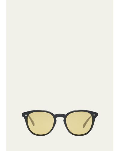 Oliver Peoples Acetate Round Sunglasses - Natural