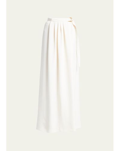 Loro Piana Gonna Athina Cady Marocaine Maxi Skirt - White