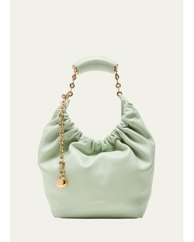 Loewe Squeeze Small Shoulder Bag In Napa Leather - Green