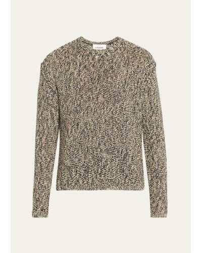 FRAME Marled Linen-blend Sweater - Multicolor