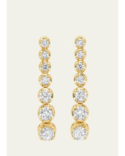 Jennifer Meyer 18k Gold 7-diamond Tennis Stud Earrings - Natural