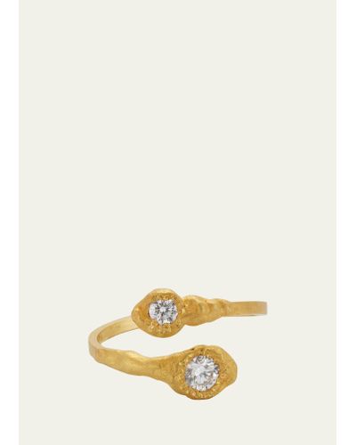 Elhanati 18k Yellow Gold Iman Duo Diamond Ring - Natural