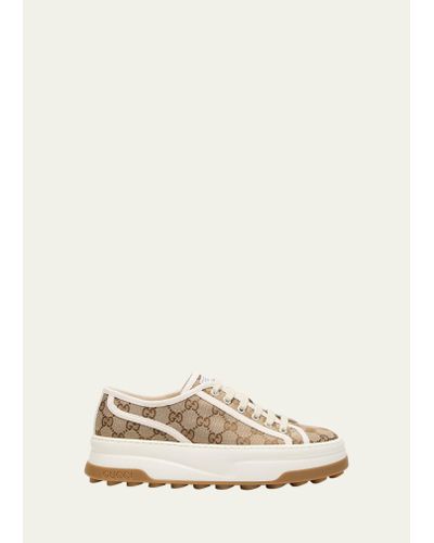 Gucci GG Canvas Low-top Platform Sneakers - Natural