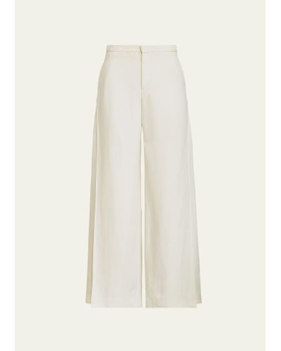 Ralph Lauren Collection Leora Wide-leg Crepe Pants - White