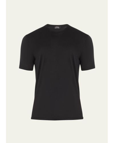 Cesare Attolini Cotton Crew T-shirt - Black