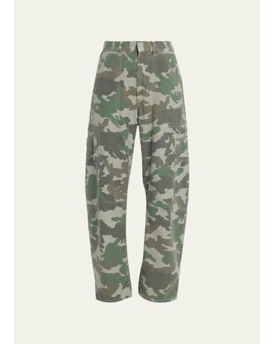 Citizens of Humanity Marcelle Low-slung Camo Cargo Jeans - Green
