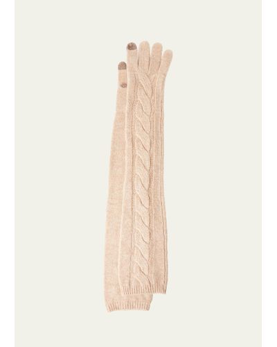 Eugenia Kim Coraline Cable Knit Cashmere-blend Gloves - White