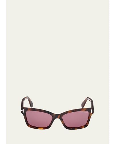 Tom Ford Mikel Acetate Square Sunglasses - Pink