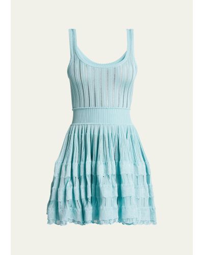 Alaïa Crinoline Mini Dress - Blue