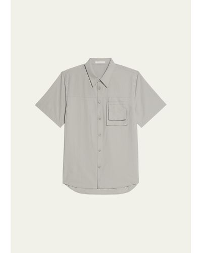 Helmut Lang Air Nylon Pocket Short-sleeve Shirt - Gray