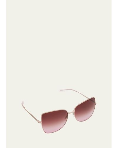 Barton Perreira Vilua Mixed-media Butterfly Sunglasses - Pink