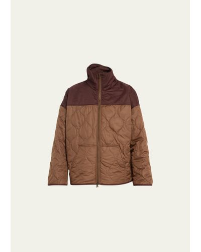 Bliss and Mischief Wyatt Quilted Funnel Jacket - Brown