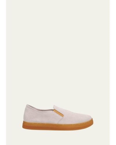 Ron White Wilbur Suede Slip-on Sneakers - Natural