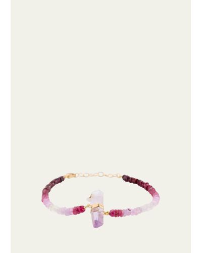 JIA JIA Ruby Bead Bracelet With Vera Cruz Amethyst - Natural
