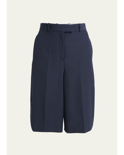 Ferragamo Wide-leg Bermuda Shorts - Blue
