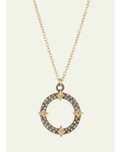 Armenta Old World Diamond Open Pendant Necklace W/ Crivelli - White