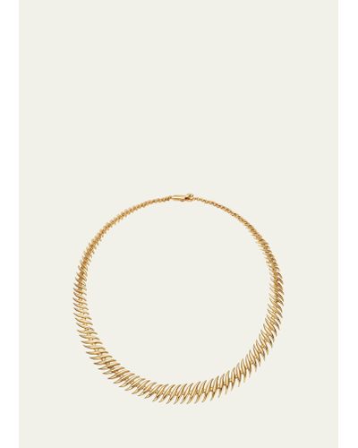 Fernando Jorge Flame Small Necklace In Yellow Gold - Natural