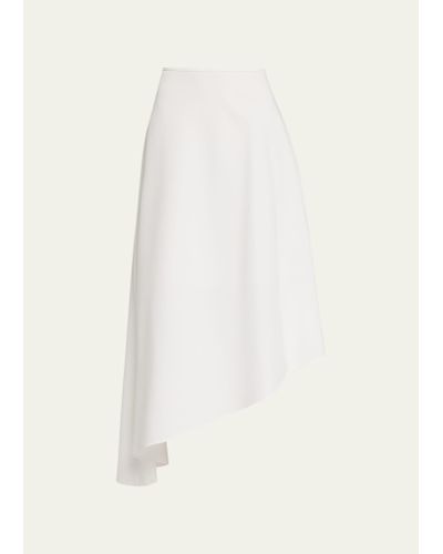 Lafayette 148 New York Finesse Crepe Asymmetric Skirt - White