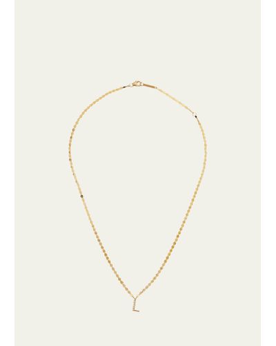 Lana Jewelry Get Personal Initial Pendant Necklace With Diamonds - Natural