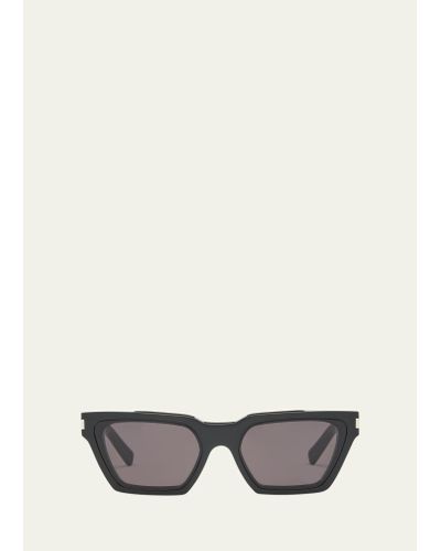 Saint Laurent Calista Nylon And Acetate Cat-eye Sunglasses - Gray
