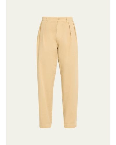 Labo.art Dylan Cotton Double-pleated Pants - Natural