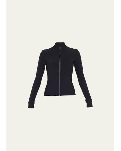 BLANC NOIR Directional Rib Fitted Jacket - Blue
