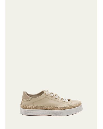 Chloé Telma Leather Espadrille Sneakers - Natural
