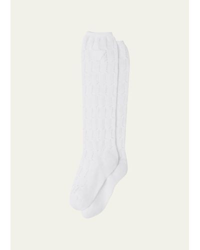 Prada Cotton Crew Socks - White