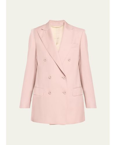 Officine Generale Sandra Italian Wool Jacket - Pink