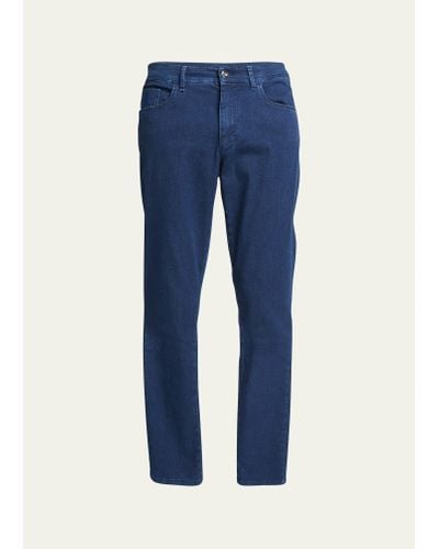 Stefano Ricci Five-pocket Medium-wash Denim Jeans - Blue
