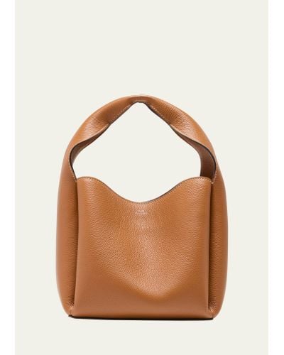 Totême Bucket Bag In Pebble Grain Leather - Brown