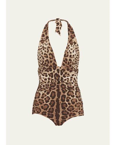 Dolce & Gabbana One-piece Swimsuit - Natural