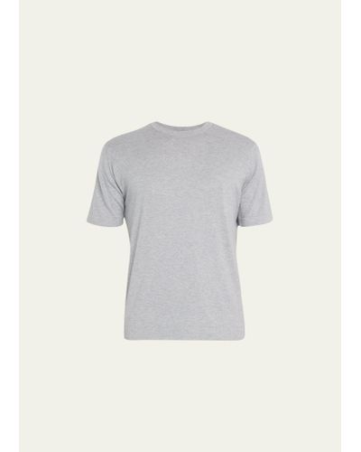 John Smedley Lorca Sea Island Cotton T-shirt - Gray