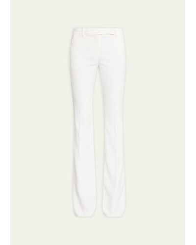 Alexander McQueen Leaf Crepe Classic Suiting Pants - Natural