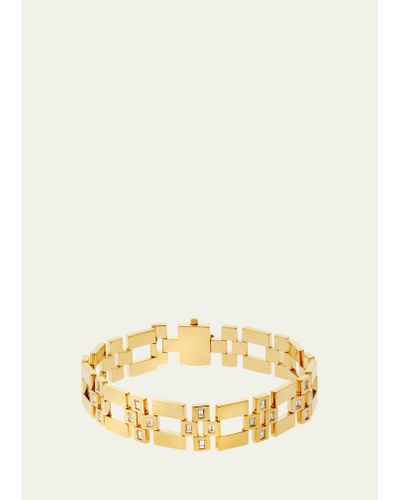Ileana Makri 18k Yellow Gold Diamond Crossroad Bracelet - Natural