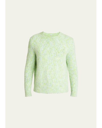 Loewe Marled Wool-blend Sweater - Green