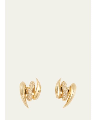 Stephen Webster 18k Gold Entwined Diamond Stud Earrings - Natural